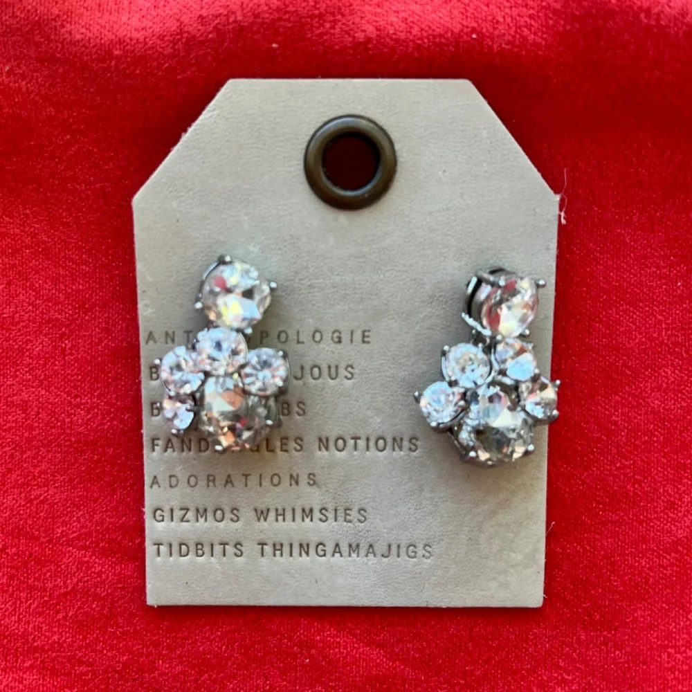 Clear crystal earrings - Picture 2 of 2
